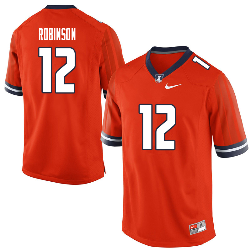 Men #12 Matt Robinson Illinois Fighting Illini College Football Jerseys Sale-Orange